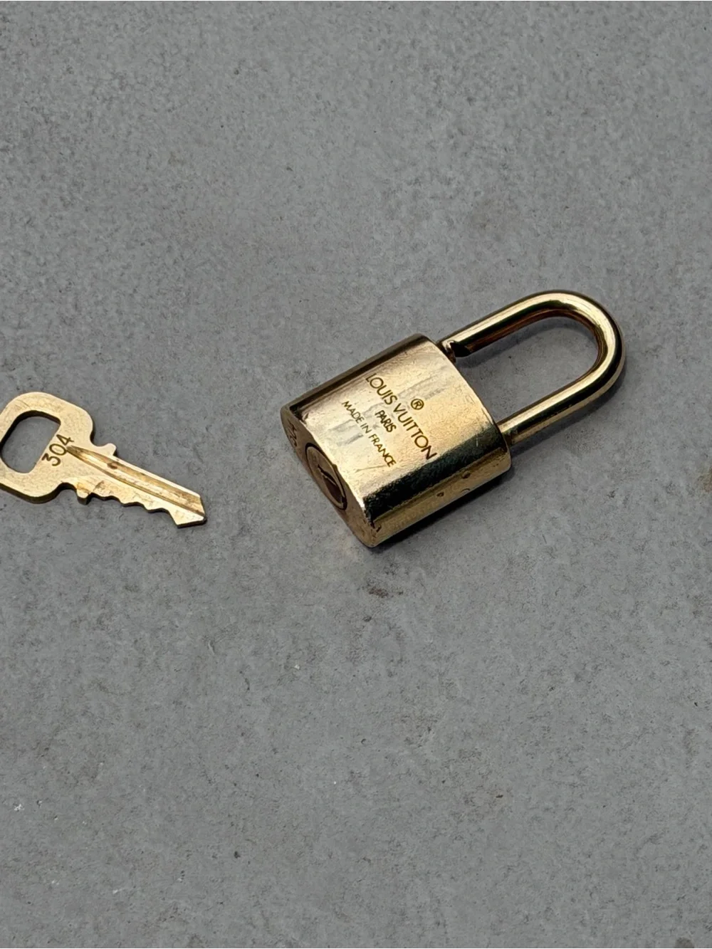 Louis Vuitton Gold-tone Padlock with Key - Men Accessories